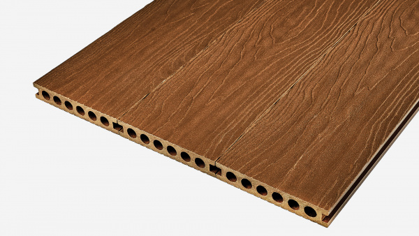 Террасная доска Groentec 4000x145x25 мм усиленная, Дуб