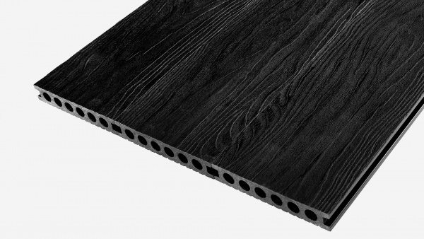 Террасная доска Groentec 3000x145x25 мм усиленная, Антрацит